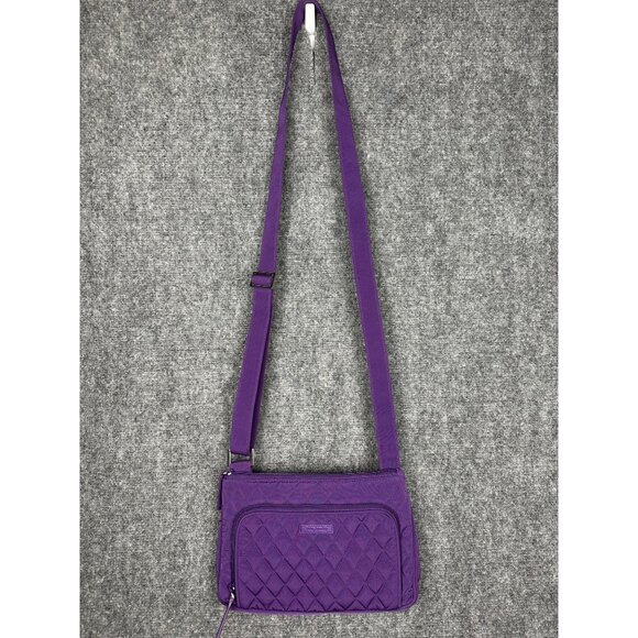 Vera Bradley Small Crossbody Bag Hipster Elderberry Purple Quilted - Picture 5 of 13
